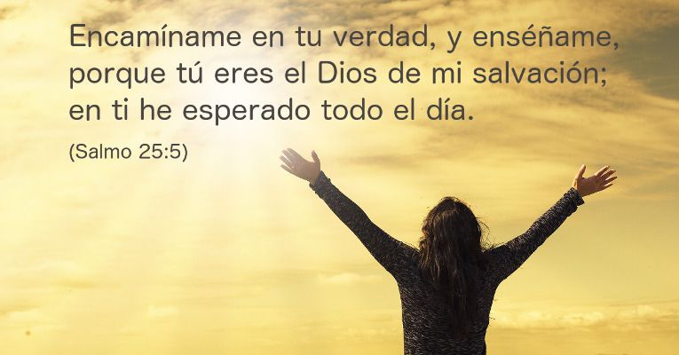Encamíname en tu verdad, y enséñame, porque tú eres el Dios de mi salvación; en ti he esperado todo el día. (Sal 25:5)